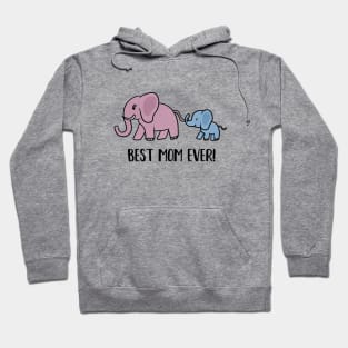 Elephant Mama with Cub, Best Mom Ever Hoodie